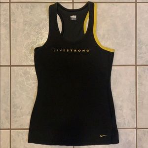 Nike Racerback Tank Top - Livestrong - Black - M